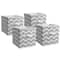 DII® 11" Gray Chevron Square Non-Woven Fabric Cubes, 4ct.